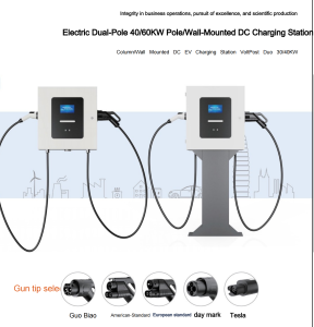 Read more about the article Electric Dual-Pole 40/60KW Pole/Wall-Mounted DC Charging Station